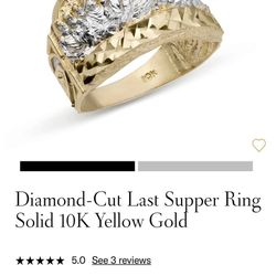 10k Gold  And White Gold Last Super Ring 