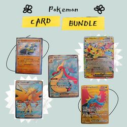 Rare Pokemon Card Bundle ( 8 Cards ) 
