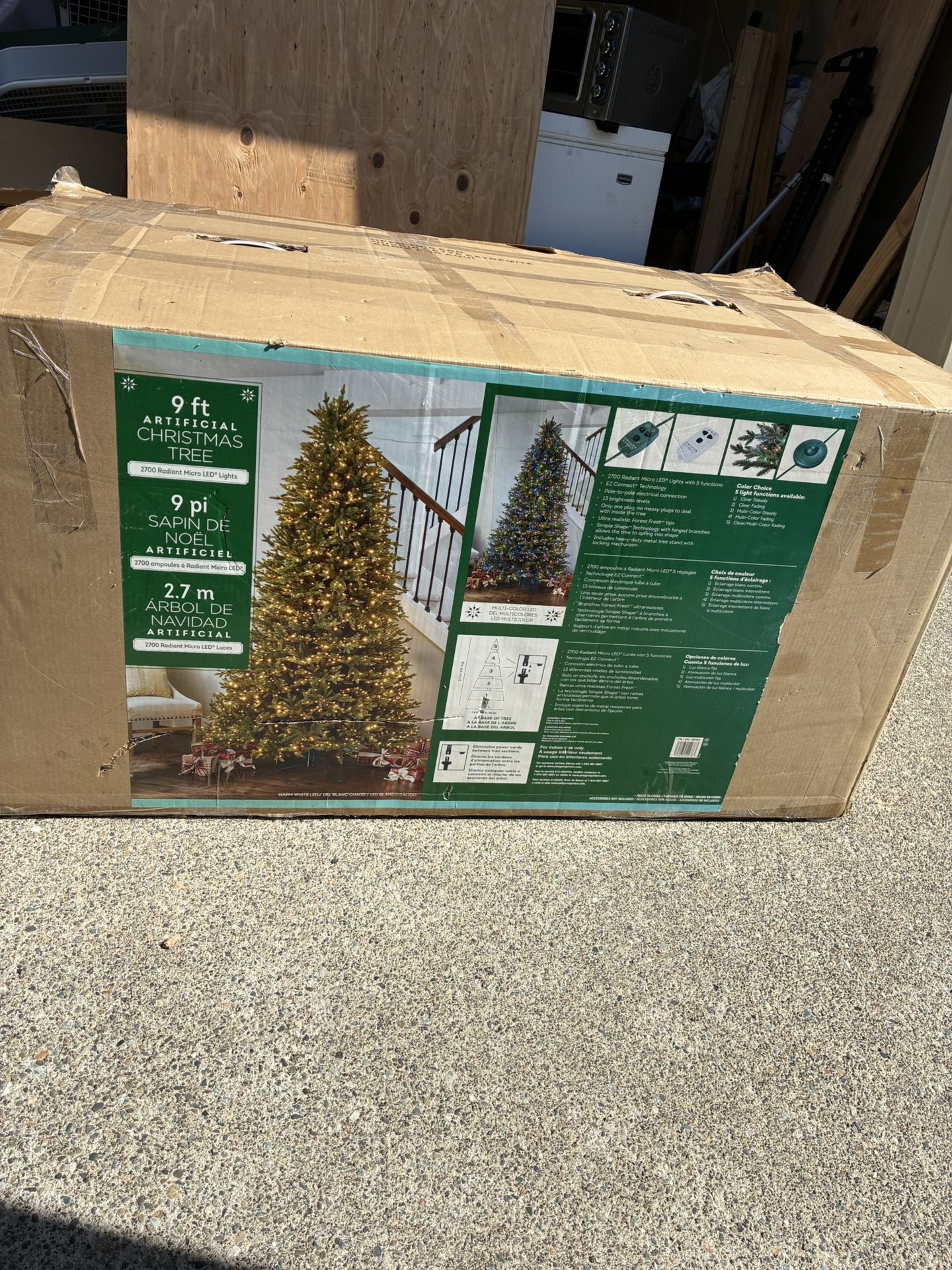 9ft Tall Pre Lit Christmas Tree