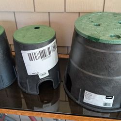 3 Irrigation Housing Orbit New Perfect Shape Landscape Landscaping Circular Valve Box