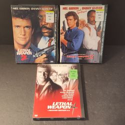 Lethal Weapon 2 3 4 DVD Lot NEW SEALED Snapcase Warner Bros Watermark Promo