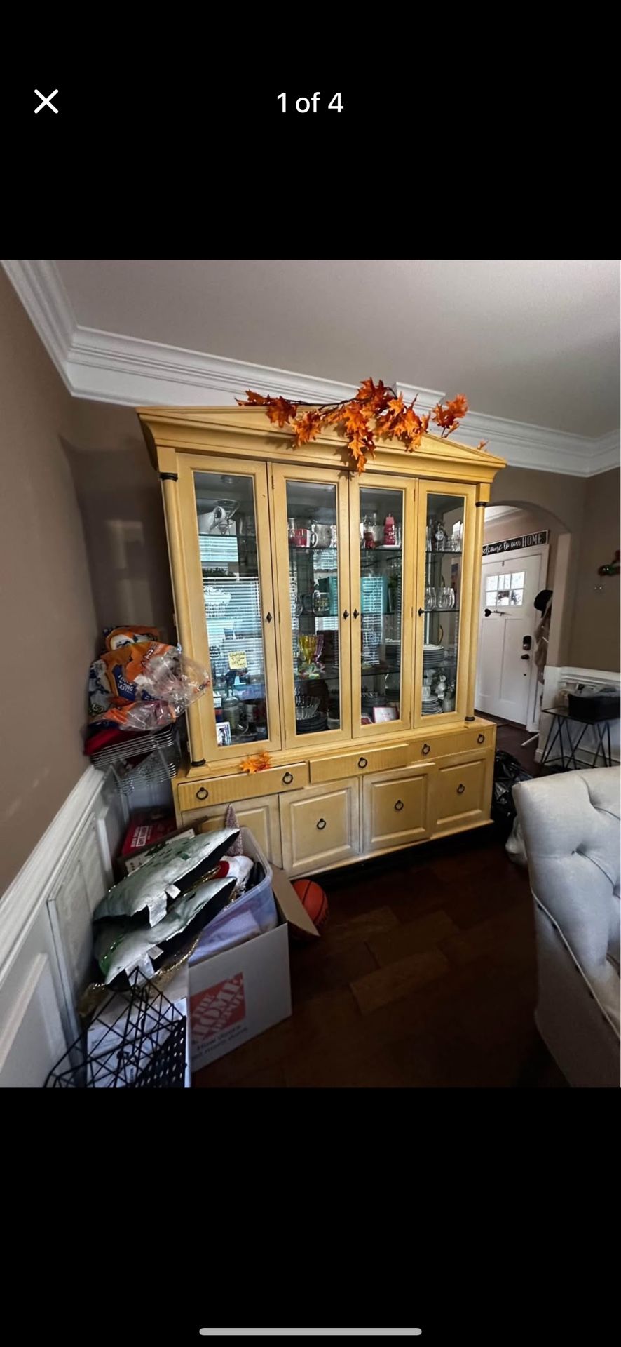 antique china cabinet *read listing before messaging*