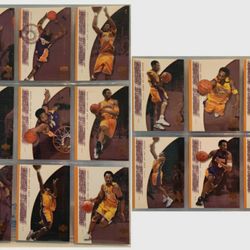 2000-01 Upper Deck Game Jersey Edition Purple Reign Kobe Bryant Complete 15 Card Set! MAMBA Card Lot