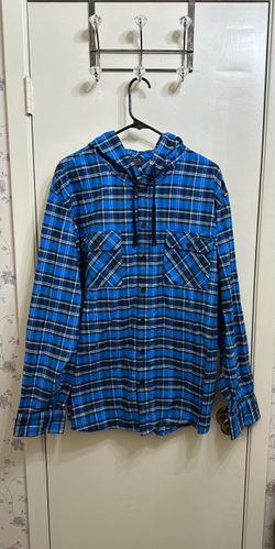 Oakley Plaid Hooded Button Down Flannel Shirt Size 2XL
