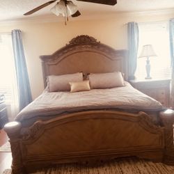 Solid wood full  bedroom set