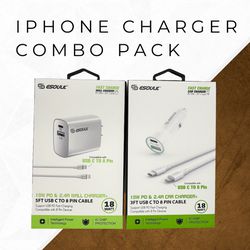 iPhone Charger Combo Pack Home And Car 