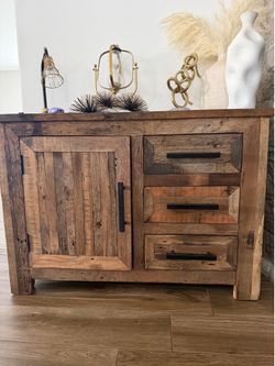 Cabinet Solid Wood Rustic Living Space Sideboard / Console – Reclaimed Wood – 44” x 16” x 33”