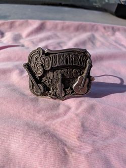 USA Copyright. 1981 vintage County music belt buckle