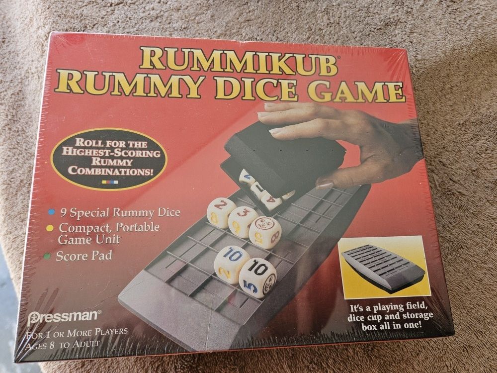 Rummikub Rummy Dice Game. New. Sealed Bos