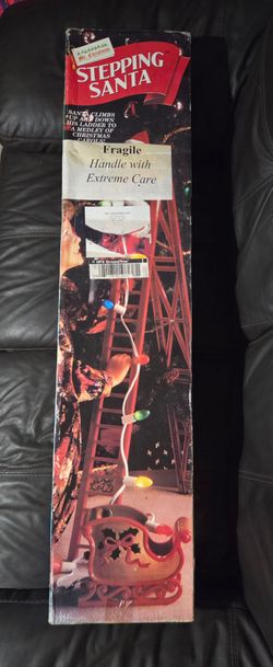 Vintage Mr. Christmas Climbing Ladder Stepping Santa Excellent In The Box Christmas Holiday