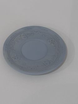Light Blue Embossed Decorative Plate