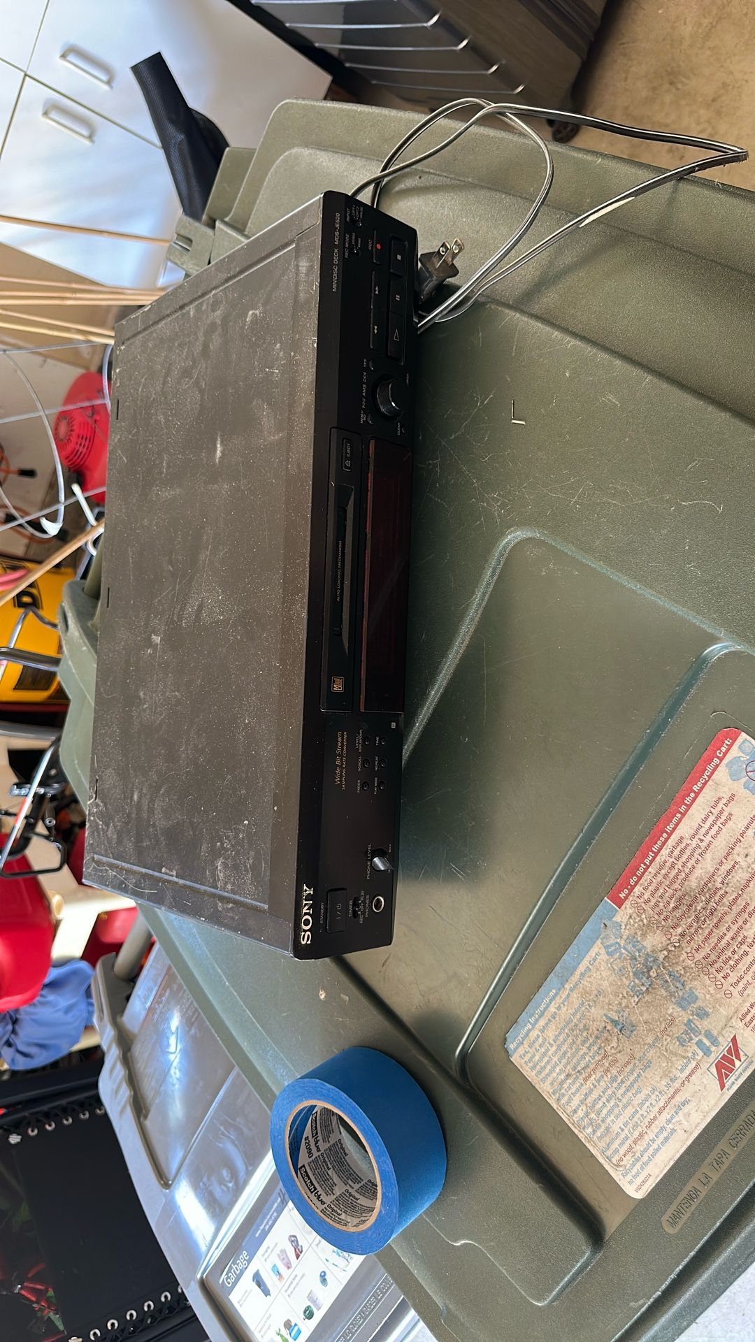 Sony Minidisc Deck Player With Remote 