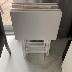 White Snack TV Tables.  Never Used