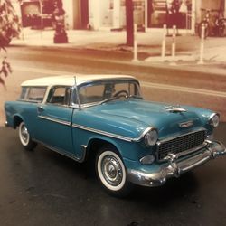 1955 Chevrolet Nomad Wagon. 1:24 Scale Diecast Collectible Car by Danbury Mint.