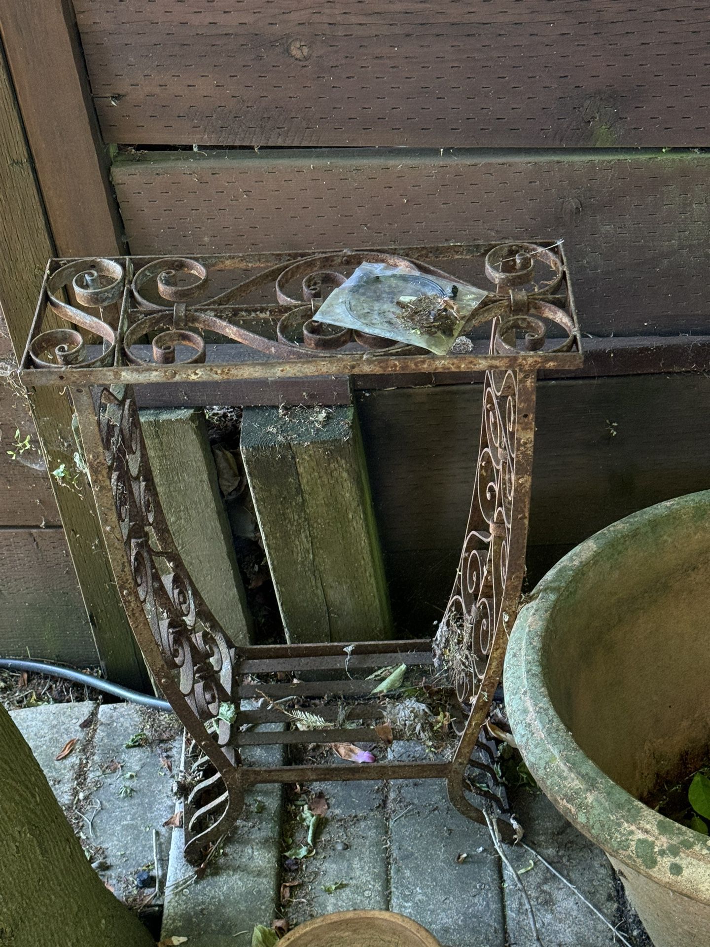 Rusted Metal Stand
