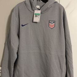 Nike USA Mens Travel Hoodie Usmnt XL Gray 