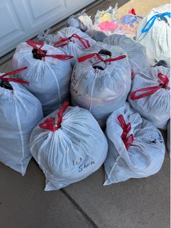Bags of women’s clothes