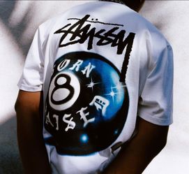 Stussy Authentic Born X Raised 8 Ball Colab Sizes Medium & Large