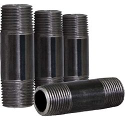 4 Pieces X Nipple for joining two pipes or extending pipe length Male National Pipe Taper (NPT) threads on both ends for connecting female threaded pi