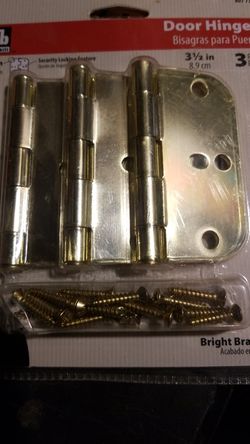 Door hinges brass finish