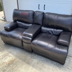 Large Recliner Leather Couch