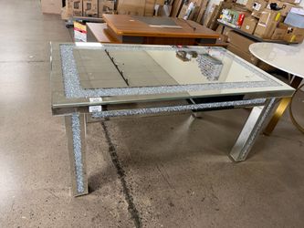 DeGrailly 63” Rectangular Dining Table Modern Mirror