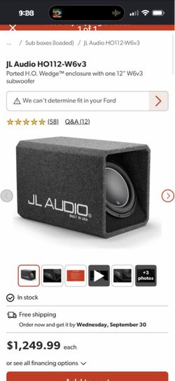 JL Audio 12w6 In Factory Ported Box