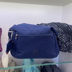 NWT Kipling HB6628 Alenya Crossbody Shoulder Bag Purse Nylon Ink Blue Tonal $104