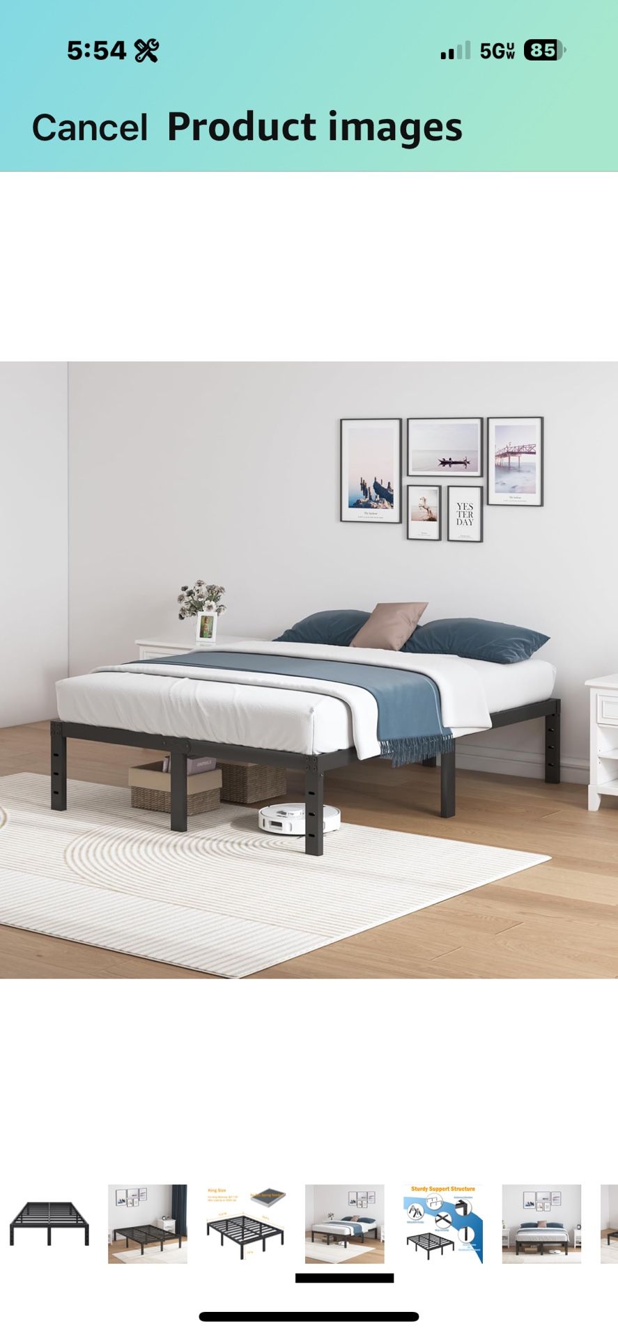 King 14” Platform Bed Frame