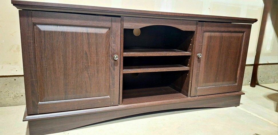 Walnut TV Cabinet Stand Moving Sale
