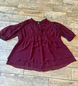 Women’s plus size top burgundy 16w 1x