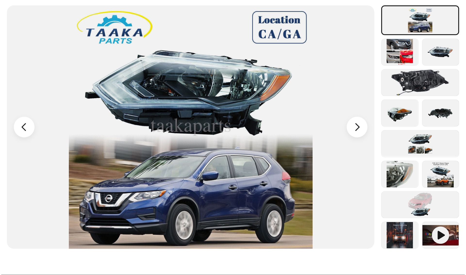 Left Halogen Headlight For 2017-2019 Nissan Rogue Driver Side W/LED DRL