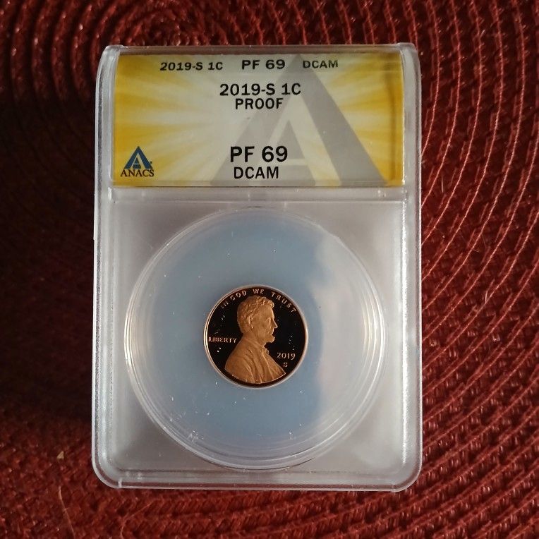 Lincoln Penny Proof 2019-S Graded PR69