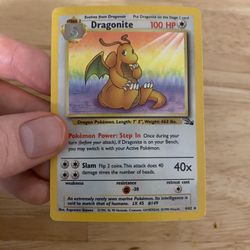 Holographic Dragonnite Pokemon Card 