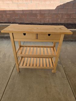 IKEA Forhoja Wood Out Door Kitchen Cart