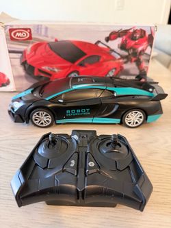 Transformer rc robot car usb charging 360 drifting