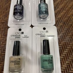 NEW in package Lot of 4 CND Creative Play Nail Lacquers/polish mixed colors 