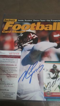 Mike VIck college picture autograph jsa authenticated