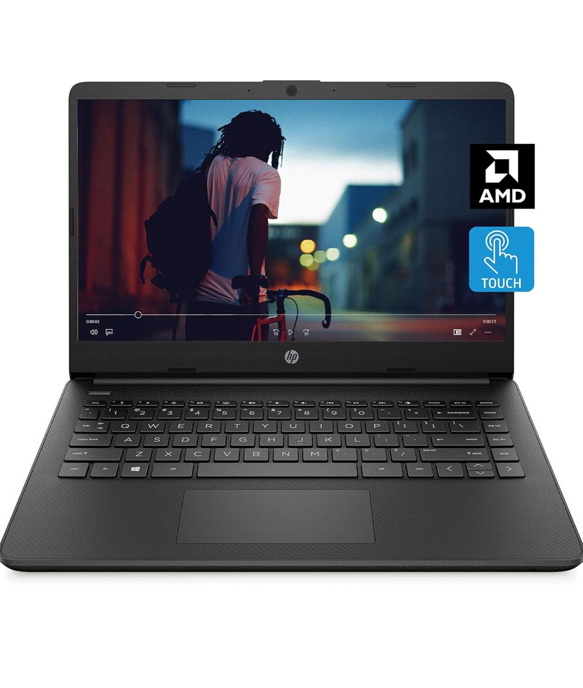 Brand New HP 14 Laptop, AMD 3020e, 14 inch HD Touchscreen with Windows 10/ 1 year Microsoft 365 Personal