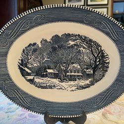 Currier & Ives 13” serving platter in PERFECT condition!