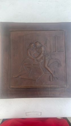 Abelard and Heloise Vintage Faux Tooled Leather Photo album Scrape Book