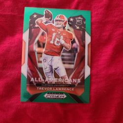 Trevor Lawrence Green Prizm Rookie Card 