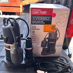New 1/3 HP Aluminum Sump Pump Tether Switch