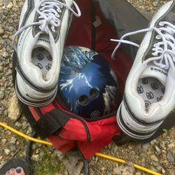 Bowling Ball And Shoes Size8 