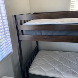 Sturdy Simmons  Heavy Wood Twin Bunk Bed