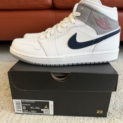 jordan 1 mid paris white size 9 new