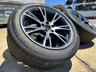 FREE DELIVERY- 2025 Tesla Model Y Gemini Charcoal Wheels Continental EV TIRES 255/45R19 SENSORS
