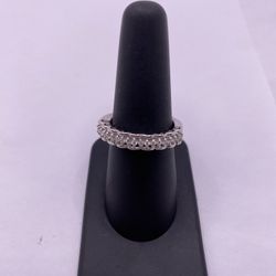 18K White Gold Diamond Band Ring