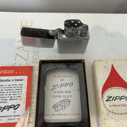 UNTESTED Vintage 1960’s Rare ZIPPO LIGHTER with box Papers Mid Century Collectible 