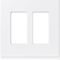 25 Pcs 2 Gang Screwless Wall Plate 